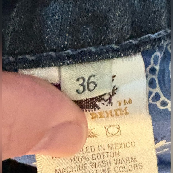 Antik Denim Blue Jeans with Gold Accents - Picture 4 of 6